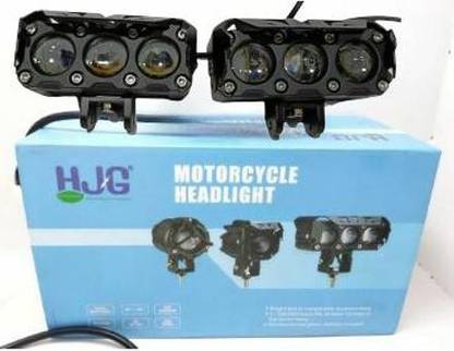 MOTO XSPEED Original HJG Series of Premium Fog Light (3 Round LED HJG Fog Light) Fog Lamp Motorbike LED (36 V, 120 W)
