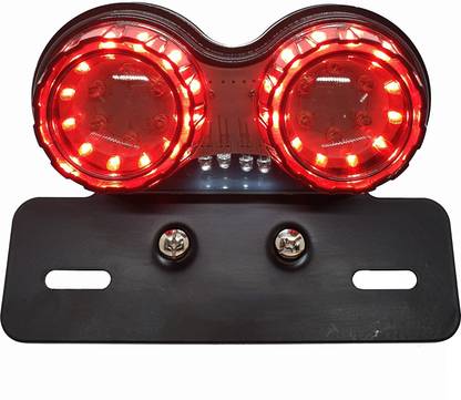 AutoPowerz Universal LED Motorcycle Tail Lamp Turn Signal Light Dual Trailer Lights Brake Number Plate Holder Lights Indicator Light Motorbike LED (12 V, 12 W)