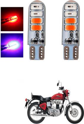 LOVMOTO Universal Crystal Lamp Red Blue T10 Car Led Bulb 6 SMD Side Light Bulbs SG58 Indicator Light Car, Motorbike LED for Royal Enfield (12 V, 5 W)