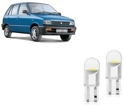 After cars T10 Led Parking Bulb Bright Indicator Bulb (White) (Set of 2) For MS 800 Parking Light Car LED for Maruti Suzuki (12 V, 1 W)