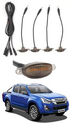 MATIES 4 LED Front Grill Led Lights Amber Lights DRL For D-Max-Isuzu-2017 Parking Light Car, Van LED for Isuzu (12 V, 12 W)