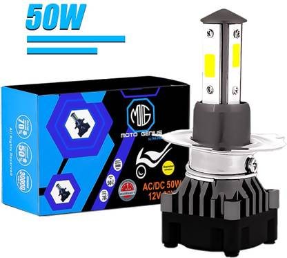Moto Genius Super Bright 50W LED Headlight Conversion Kit Oprating voltege 12-80V Headlight Car, Motorbike LED (12 V, 50 W)