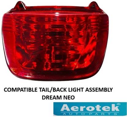 AEROTEK Compatible Dream Neo Model Red Tail Light Motorbike Halogen for Honda (12 V, 12 W)