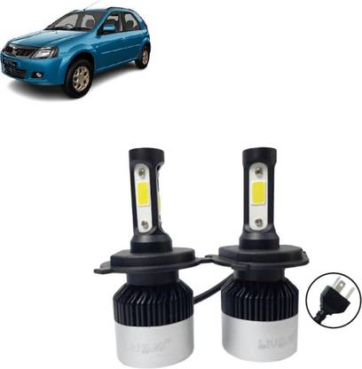 AutoPowerz Verito Vibe Headlight Bulbs with H-4 Fitting COB Chips 6500K White Headlight Car LED for Mahindra (9 V, 70 W)