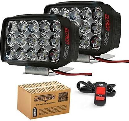 ELTRON TURBO 15 LED Fog Light Lamp Waterproof with free switch Fog Lamp Motorbike, Car LED (12 V, 100 W)