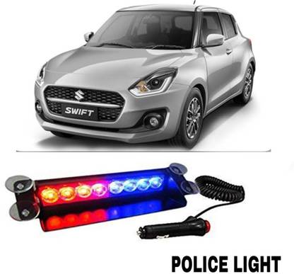 SHOWRIDE Emergency Warning Light 8 Waterproof LED Red Blue Police Dash Light for Cars Interior Light Car LED (12 V, 35 W)