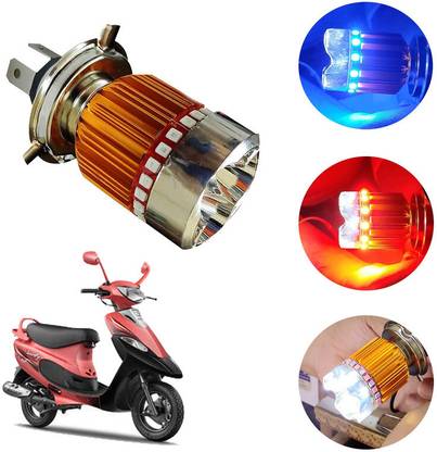 ABB Universal LED Headlight Bulb H4 Connector Colorful Ring-08 Headlight Motorbike LED (12 V, 18 W)