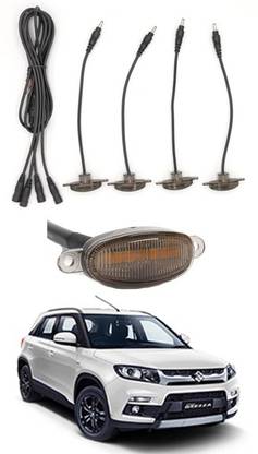 AYW 4 LED Front Grill Led Lights Amber Lights DRL For Vitara Brezza-Maruti Suzuki Parking Light Car, Van LED for Maruti Suzuki (12 V, 12 W)