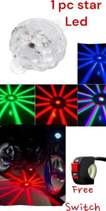 BIKEBLOOM Star led light(pvc)for all motorbikes(multi colour) Side Marker Motorbike LED (12 V, 15 W)