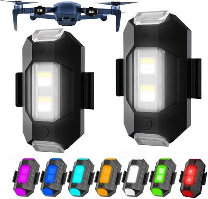 Campark Drone Strobe Lights, Anti-Collision Strobe Lighting RGB LED Lights License Plate Light Motorbike, Car LED (6 V, 12 W)