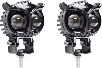 Auto Emporium Hub 2 Led OWL Shape LED Fog Lights, Motorcycle Auxiliary Spot Lights Fog Lamp Car, Motorbike, Truck LED (12 V, 30 W)