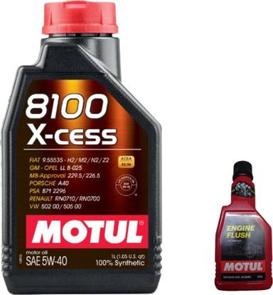 MOTUL 8100 X-CESS 5W-40(1l)+Engine Flush(250ml)Combo Full-Synthetic Engine Oil
