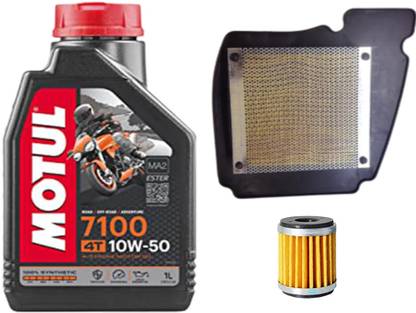 MOTUL 7100 4T10W-50 1L, Oil And Air filter for Apache (old model) Ester core 100% Ester Full-Synthetic Engine Oil