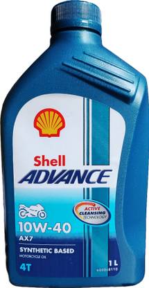 Shell Advance 4T AX7 API SN, JASO MA2 10W40 Synthetic Blend Engine Oil
