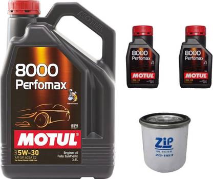 MOTUL 8000-Petromax 5w30 & Oil filter Combo For TOYOTO COROLLA(Petrol) Full-Synthetic Engine Oil