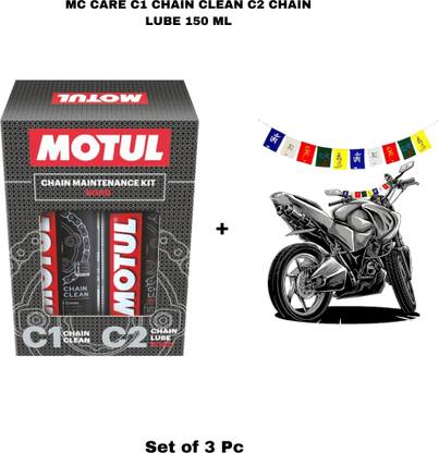 MOTUL C1 C2 Combo + Tibetan Flag Clean & Lube Road 300 ML Chain Oil