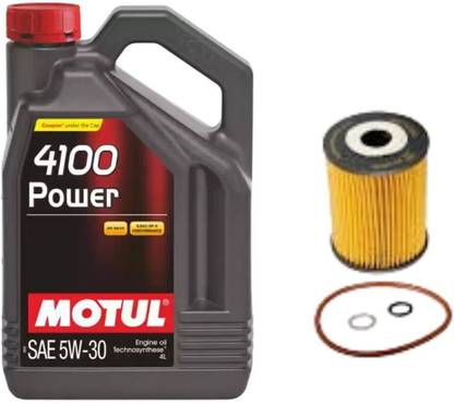 MOTUL 4100 POWER 5W30 ENGINE OIL & OIL FILTER FOR OPTRA MAGNUM Synthetic Blend Engine Oil