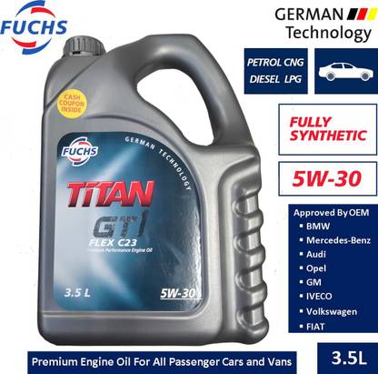 Fuchs TITAN GT1 FLEX C23 SAE 5W30 Premium performance Engine Oil For All Car's and Van Full-Synthetic Engine Oil