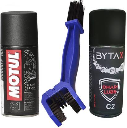 MOTUL C1 CHAIN CLEANER AND BYTA X C2 CHAIN LUBE WITH CHAIN CLEANING BRUSH Chain Oil