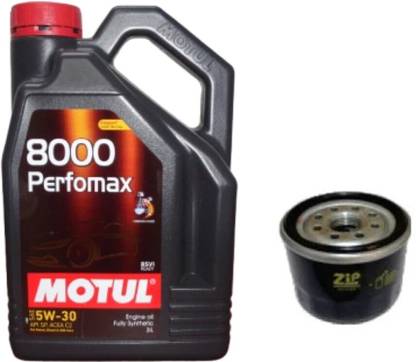 MOTUL 8000 Perfomax 5w30 & Oil filter Combo For TOYOTO ETIOS (Petrol) Full-Synthetic Engine Oil