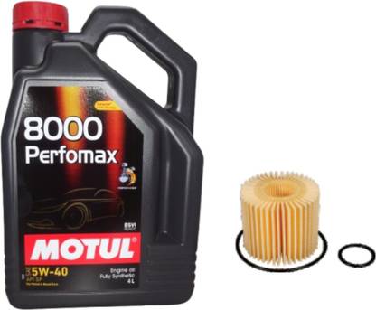 MOTUL 8000 Perfomax 5w40 & Oil filter Combo For TOYOTA ETIOS (DIESEL) Full-Synthetic Engine Oil