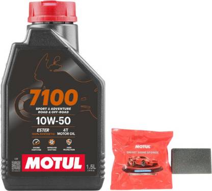 MOTUL 7100 4T 10W40 WITH SMART SHINE SPONGE 7100 4T 10W40 WITH SMART SHINE SPONGE Full-Synthetic Engine Oil