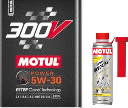 MOTUL 300V POWER 5W-30(2l)+SYSTEM KEEP CLEAN DIESEL(300ml)Combo - Full-Synthetic Engine Oil