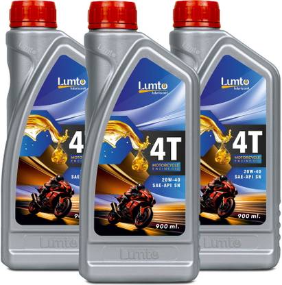 LUMTO 4T 20W-40 API SN 900ML P3 For Bike High Performance Engine Oil
