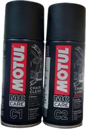 MOTUL CHAIN CLEAN C1 & CHAIN LUBE C2 MC CARE 150ML COMBO noko Coolant Blue