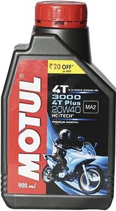 MOTULL MOTUL 3000 4T PLUS 20W40 MOTUL 3000 4T 20W40 HC-TECH ENGINE OIL 900 ML Conventional Engine Oil