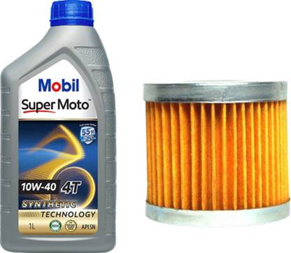 MOBIL 10W40 Engine Oil & Oil Filter for Apache Combo High Performance Engine Oil