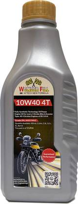 Wonderfill 900091 10W40 4T Fully Synthetic Engine Oil Tested Certified Full-Synthetic Engine Oil