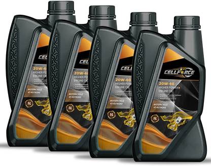 CELLFORCE 20W40 Synthetic 4-Stroke Engine Oil Maximum Engine Protection for Bikes & Motorcycles | High Performance Engine Oil