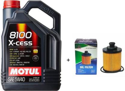 MOTUL 8100 XCESS-5W-40 & Oil Filter Combo for Maruti BALENO (DIESEL) Full-Synthetic Engine Oil
