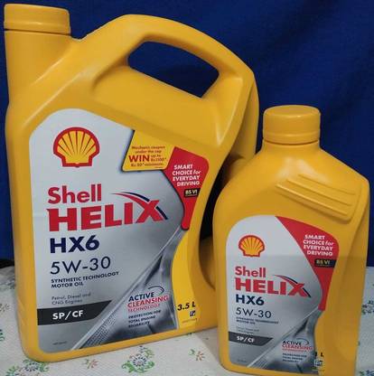 Shell Helix SHELL HELIX 5W-30 SEMI SYNTHETIC SHELL HELIX Hx6 5W-30 SEMI SYNTHETIC ENGINE OIL Synthetic Blend Engine Oil