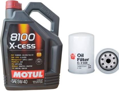 MOTUL 8100 XCESS 5W40 ENGINE OIL & OIL FILTER FOR QUIALS DEISEL Full-Synthetic Engine Oil