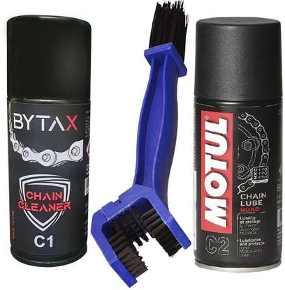 MOTUL C2 CHAIN LUBE AND BYTA X C1 CHAIN CLEANER WITH CHAIN CLEANER BRUSH Chain Oil