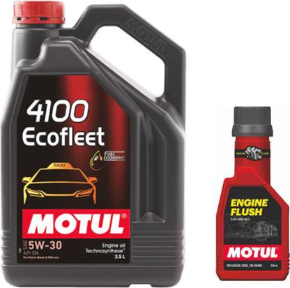 MOTUL 4100 ECOFLEET 5W30(3.5l)+Engine Flush(250ml)Combo Technosynthese (Semi Synthetic)