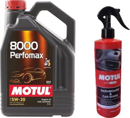 MOTUL 8000 Perfomax 5W-30(3.5Ltr) & Dash board(500ml)combo - Full-Synthetic Engine Oil