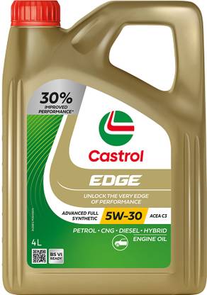 Castrol EDGE 5W-30 Advanced Full Synthetic Engine Oil for Cars | ACEA C3 | Full-Synthetic Engine Oil