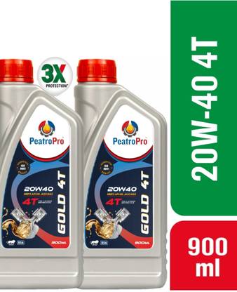Peatro pro GOLD 20w40 4T 900ml High performance Engine Oil ( 900ml, pack of 2 ) GOLD 20w40 4T 900ml High performance Engine Oil (900ml, pack of 1) High Performance Engine Oil