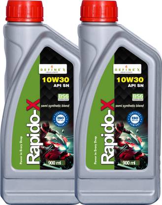 DEFINE'X 1OW30 RAPIDO'X 900 ML CO2 Synthetic Blend Engine Oil
