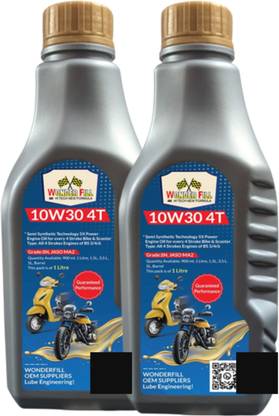 Wonderfill +A1 SEMI SYNTHETIC ENGINE OIL 10W30 JASO MA2 Synthetic Blend Engine Oil