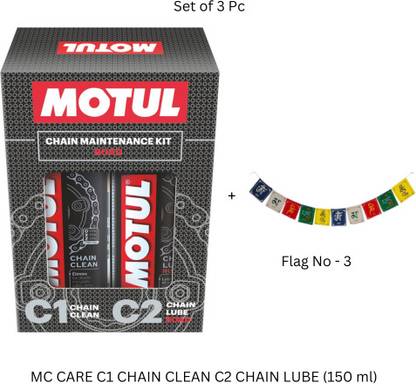 MOTUL C1 C2 Combo & Flag No 3 Chain Clean & Lube Road 300 ML Chain Oil