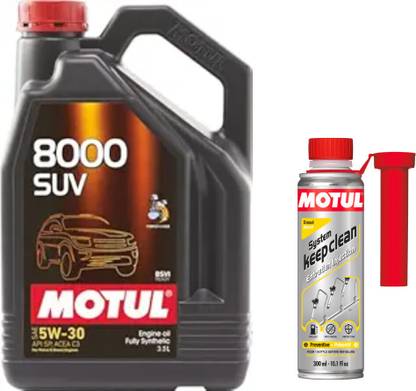 MOTUL 8000 SUV 5W30(3.5lit)+SYSTEM KEEP CLEAN DIESEL(300ml)Combo Full-Synthetic Engine Oil