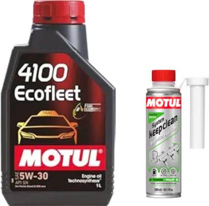 MOTUL 4100 ECOFLEET 5W30(1l)+SYSTEM KEEP CLEAN GASOLINE(300ml)combo Technosynthese (Semi Synthetic)