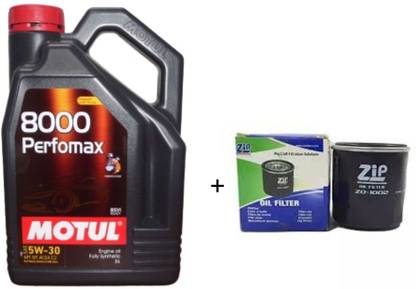 MOTUL 8000 Perfomax 5W-30 & Oil Filter Combo for Maruti ALTO - Full-Synthetic Engine Oil