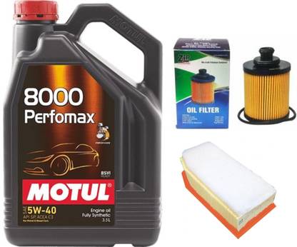 MOTUL 8000 Perfomax 5W-40, Oil & Air Filter Combo for Maruti ERTIGA (DIESEL) - Full-Synthetic Engine Oil
