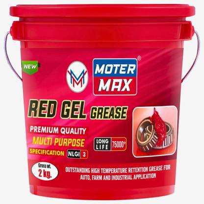 MOTER MAX Multi_Purpose 2kg Red Gel Grease Long Life Automotive & Industrial Grease