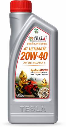 SPIDIGO TESLA 20W40 4T ULTIMATE 900ML | Bike Engine Oil | Synthetic Blend Engine Oil